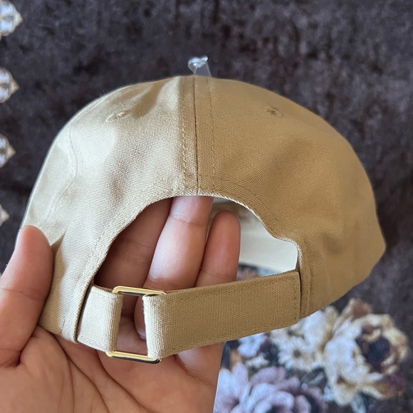 MICHAEL KORS Embroidered Signature Logo Cotton Adjustable Beige Baseball Hat NWT - Picture 10 of 11